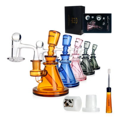 7pcs Smoking Set Oil Rig Recycler Full Welded Quartz banger